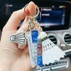Exquisite Badminton Keychain: Stylish Pendant Ornament & Creative Sports Gift for Men and Women