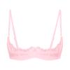 Womens Floral Lace Underwired Brassiere Sheer Design Adjustable Strap Unlined Lingerie Bra