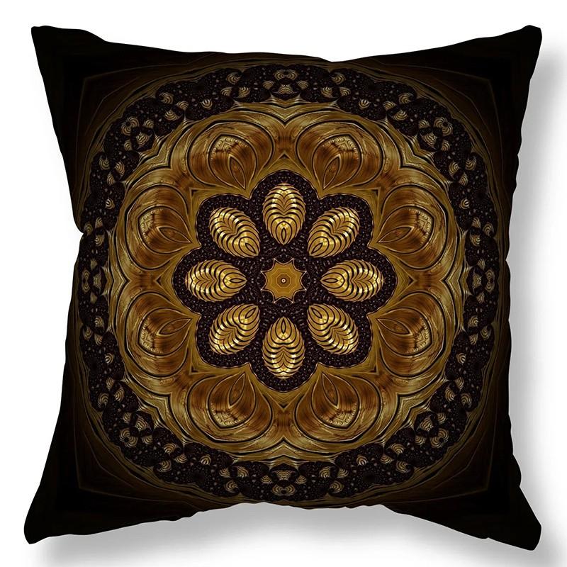 Mysterious Mandala Pattern Decorative Pillow Covers Pattern Cushion Cover Suitable For Sofa Bedroom Car Pillow Cover