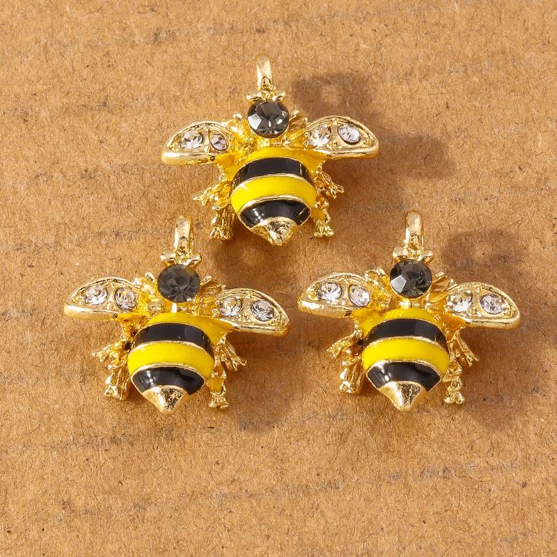 10pcs Enamel Animal Cat Bee Bird Panda Pendants Charms for Jewelry Making DIY Earrings Necklace Bracelet Accessories Supplies