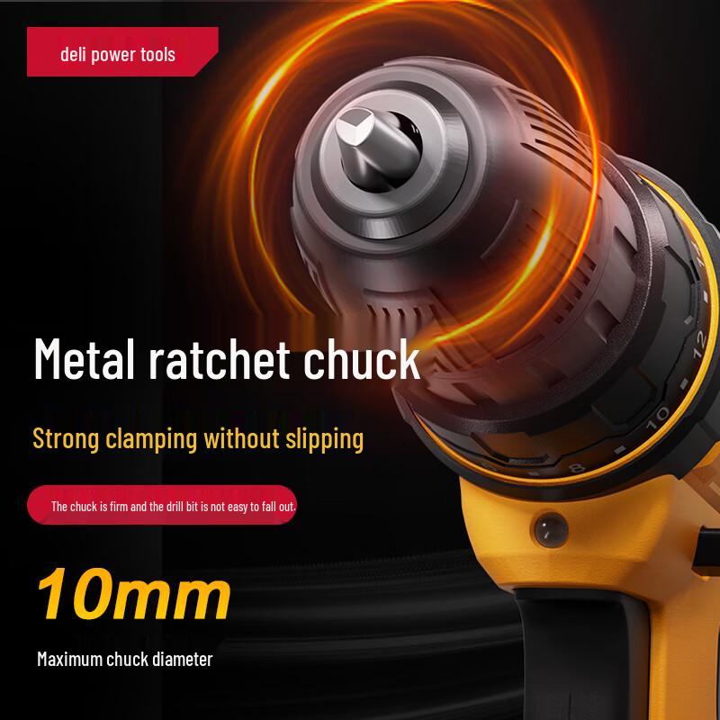 Deli 12V Cordless Electric Drill Screwdriver Tool Set CN plug (adapter included)