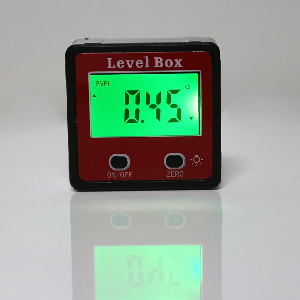 Digital Inclinometer Spirit Level Protractor Angle Gauge Meter Bevel Level Box