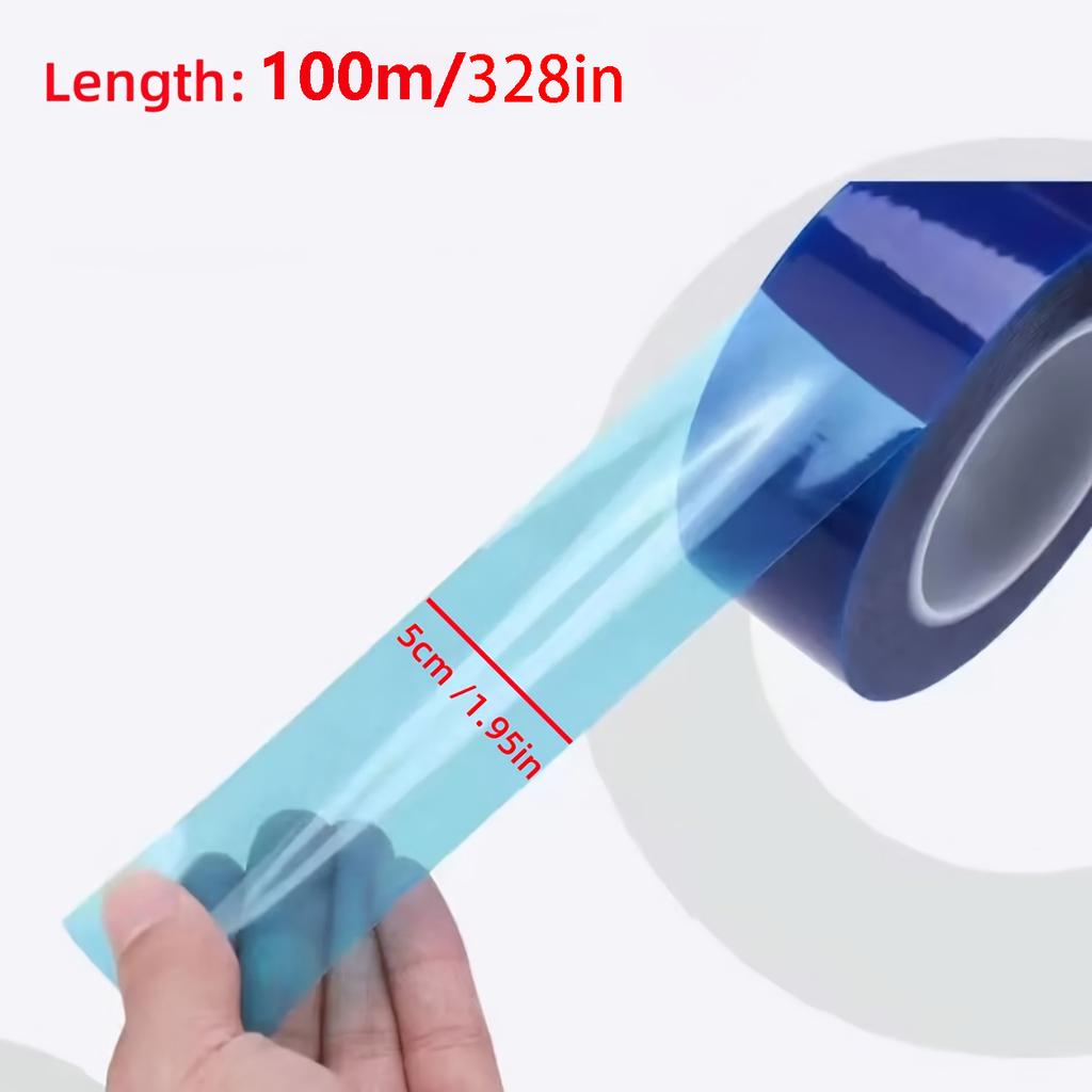 Blue PE Wheel Rim Protector Film, No-Residue Scratch-Resistant Self-Adhesive Tape for Car Rims, Doors, Windows & Wall Decor