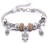 Adjustable Crystal Butterfly Beaded Bracelet - European & American Style Jewelry for Women