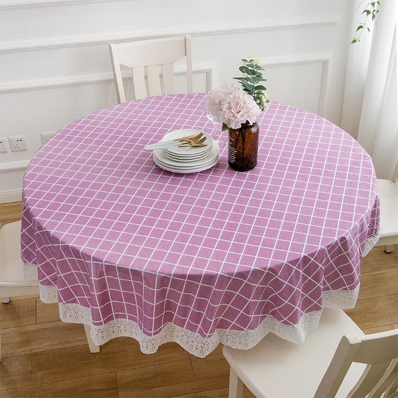 High-Grade Waterproof, Oil-Proof, Non-Slip, Thick Round Tablecloth for Home and Restaurant Use