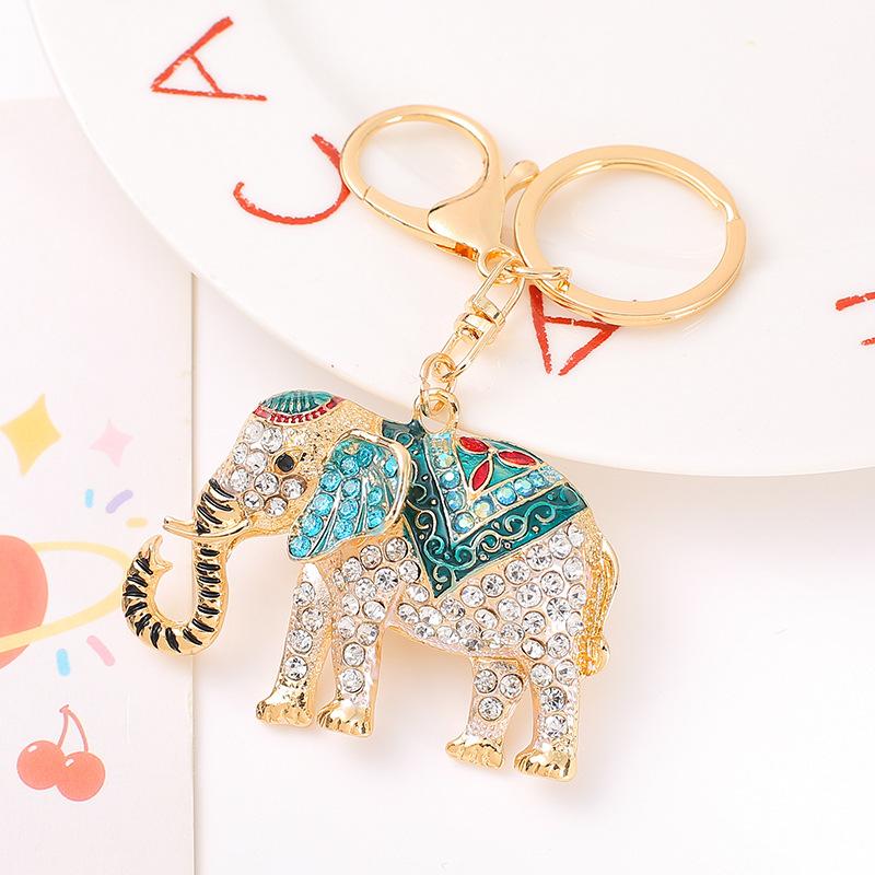Elephant Car Keychain Cute Animal Female Bag Pendant Exquisite Baby Elephant Keychain
