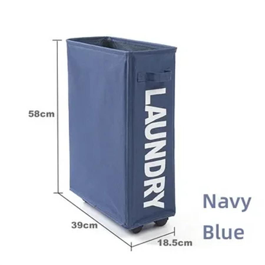 Foldable Laundry Basket Dirty Clothes Basket Clothes Organizer Yoga Storage Basket Home Assortment Box with Wheel Laundry Basket