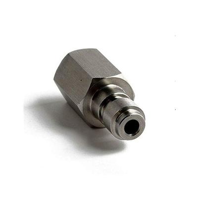 Stainless Steel 8mm Quick-Disconnect Plug Adapter Female Thread 1/8 NPT PCP Paintball Charging Fittings with Sealing O-Ring