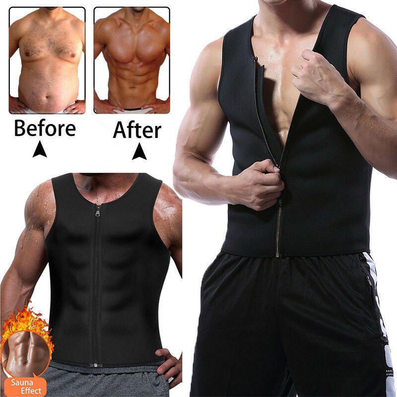 Versatile And Durable Men's Neoprene Body Shaper Sweat Sauna Vest For Weight Loss