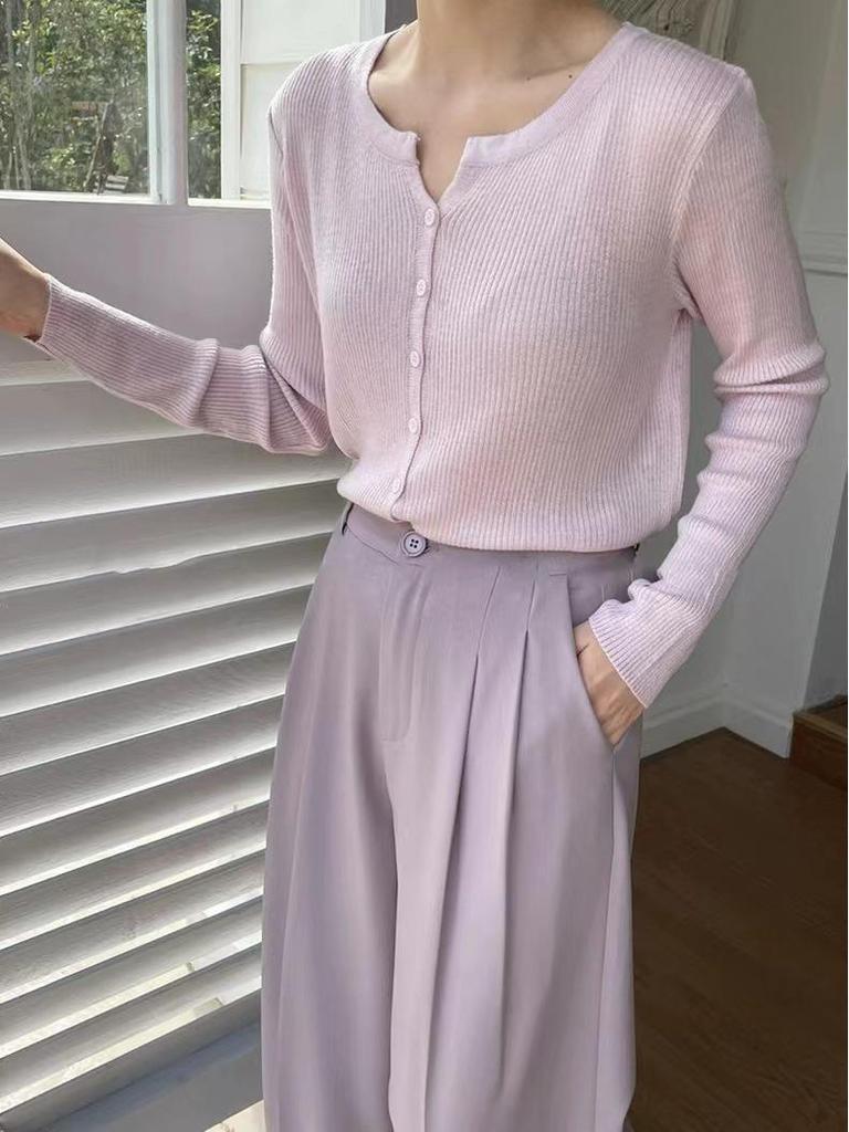 2024 Summer Chic Women's Long Sleeve Knitted Cardigan Short Shawl Sunscreen Outerwear