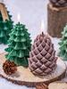 Neue Weihnachtsbaum-Silikon-Kerzenform DIY Handgemachte Seife 3D Kiefernzapfen Duftkerzenherstellung Zubehör Weihnachtsdekoration Geschenk
