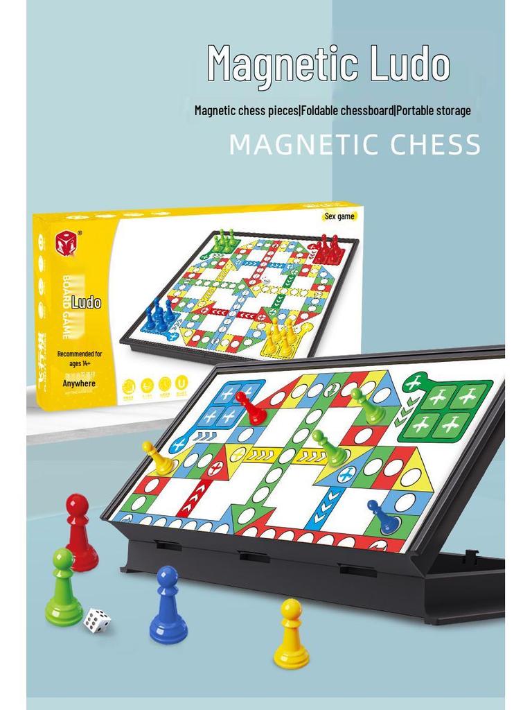 Portable Magnetic Ludo Chessboard: Parent-Child Educational Table Game