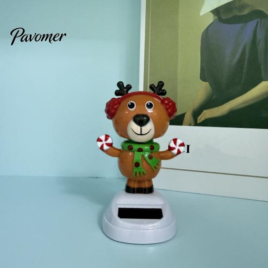 Festliche Auto-Innenraum-Accessoires Solarbetriebenes tanzendes Ornament, Kreative Armaturenbrett-Weihnachts-Cartoonfigur für den Weihnachtsmann Auto-Dekoration,