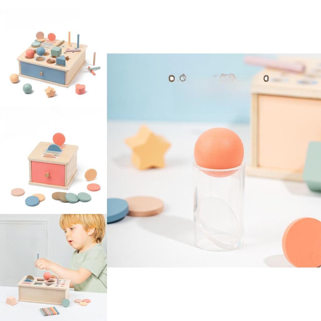 Montessori Holz Farbe Form Sortierbox für die frühkindliche Entwicklung