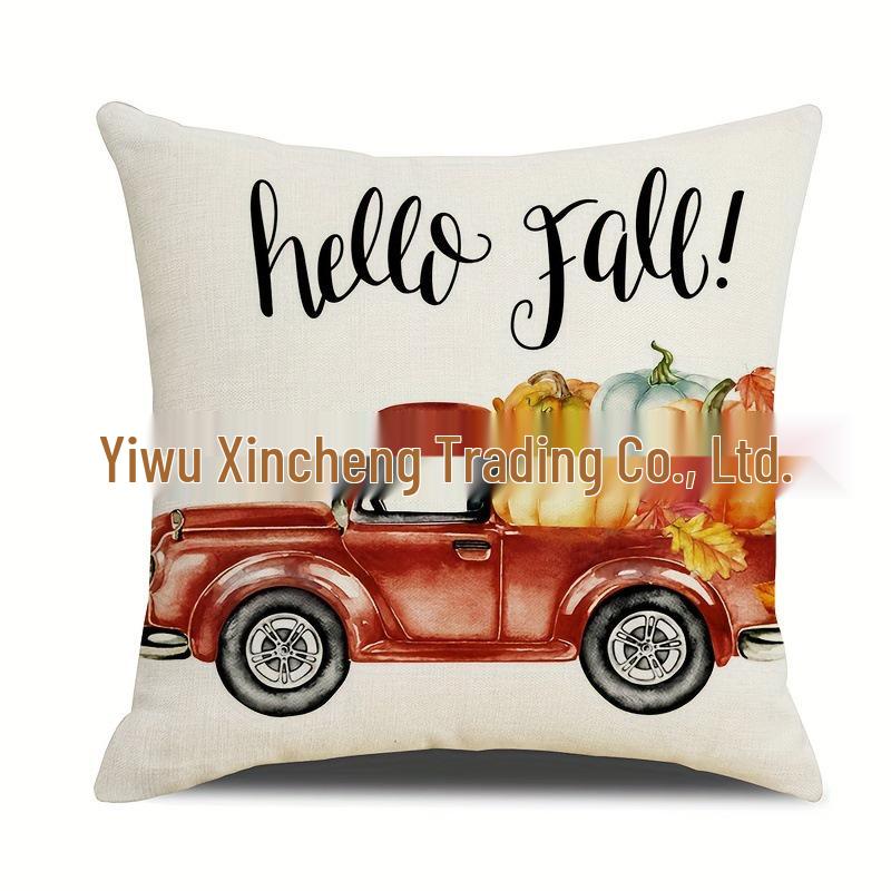 Autumn Pumpkin Pattern Pillowcases - Decorative Throw Cushion Covers