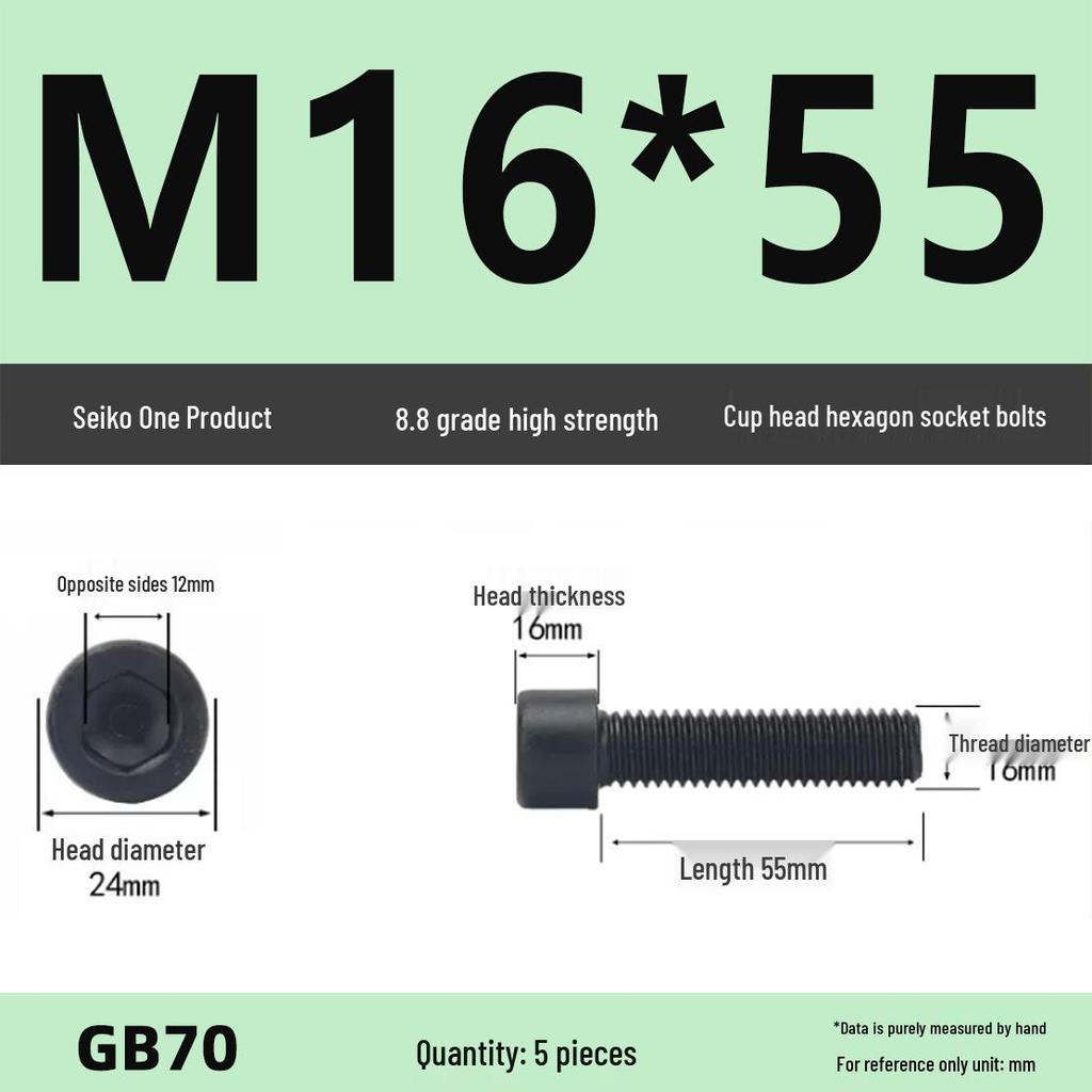 8.8 High-Strength Socket Head Cap Screw Bolt (M4-M16)