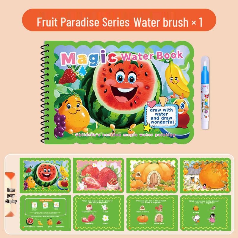 Children s Magic Water Paint Book: Reusable Doodling for Toddlers and Kindergarten Kids