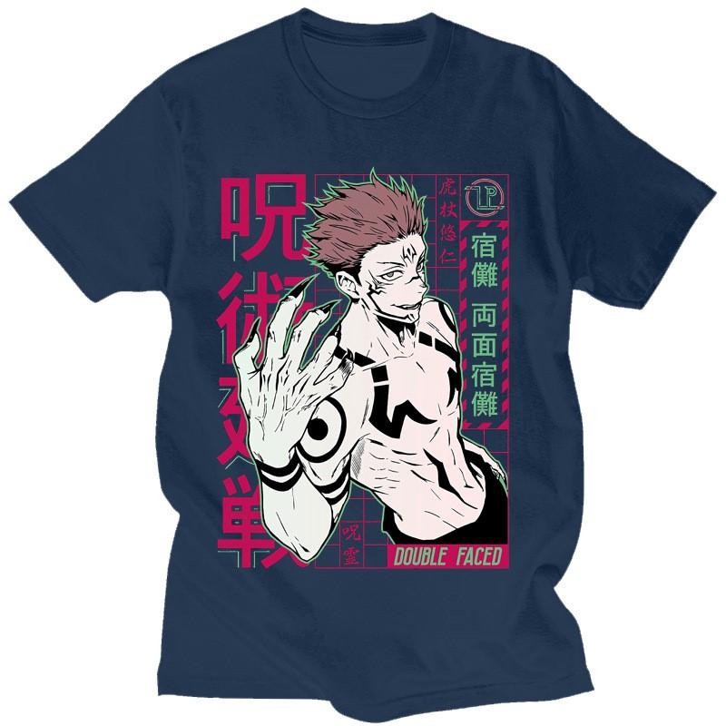 

Riman Jujutsu Kaisen Заклинание Возвращение к битве Обе стороны Хлопковые мужские и женские футболки с коротким рукавом на лето 4XL