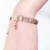 Rose Gold Plated Purple Gold Rich Flower Classic Light Luxury Fashion Color Gold Wide Version Bright Bracelet