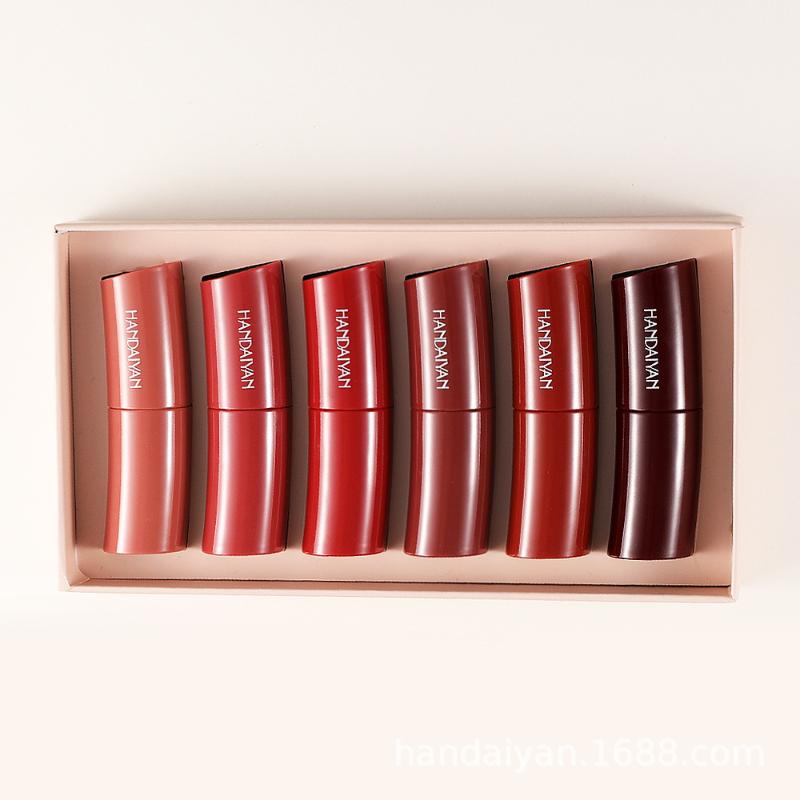

Шесть упаковок изогнутой помады Velvet Matte Lip Gloss 3.5g*6pcs