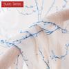 1PC Nuan Series Botanical Pattern Translucent Door Curtain, Simple Rod Pocket Sheer Door Curtain for Kitchen Bedroom Living Room Home Decor