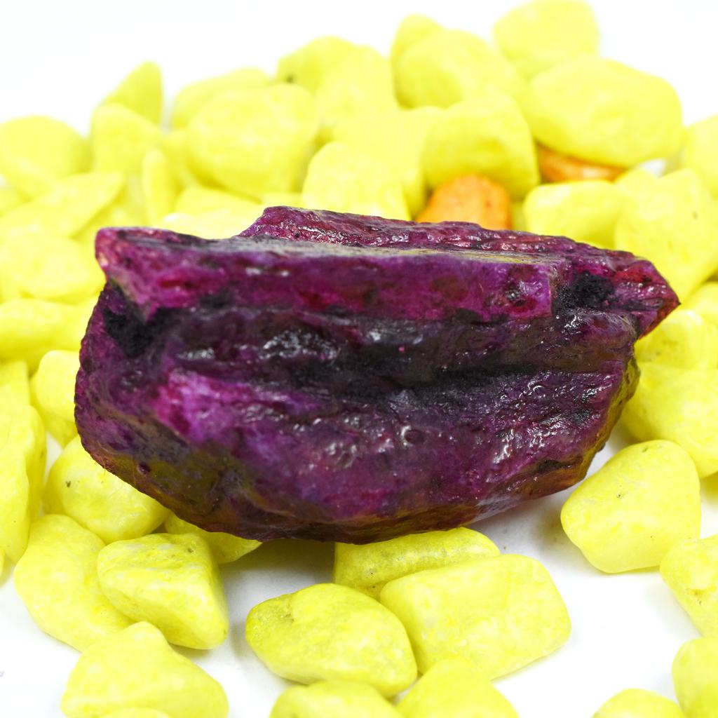 Natural Uncut Raw Rough 190 Carat Purple Sapphire Loose Gemstone