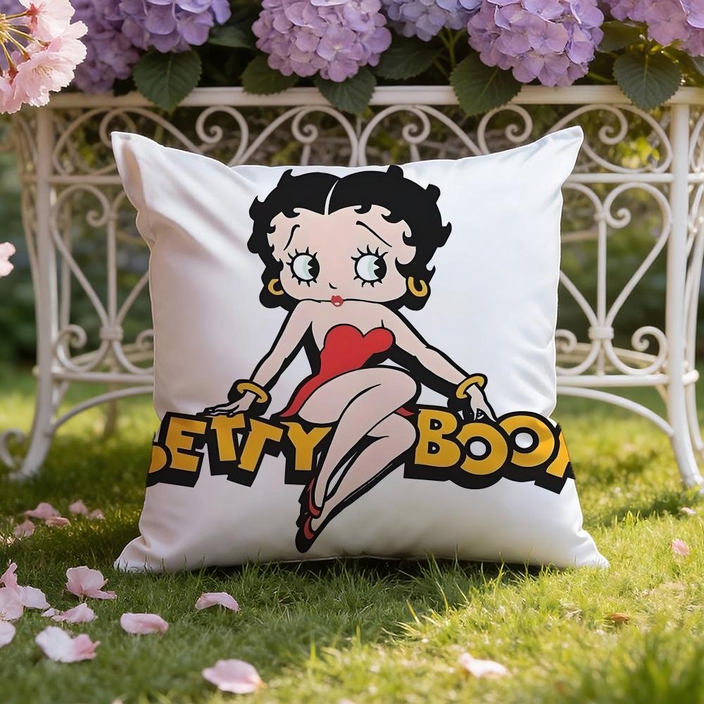 Cute B-Betty B-Boop Cushion Cover Home & Car Dual-Scene Pillow Cover: Reversible for Premium Comfort