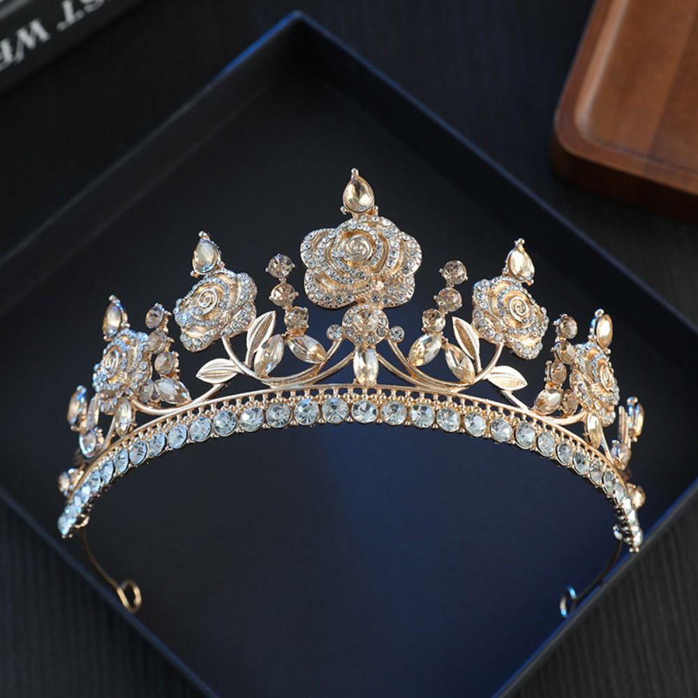 Gorgeous Baroque Queen Tiaras Sparkling Luxury Crystal Tiara Rhinestone Tiara  Party Prom