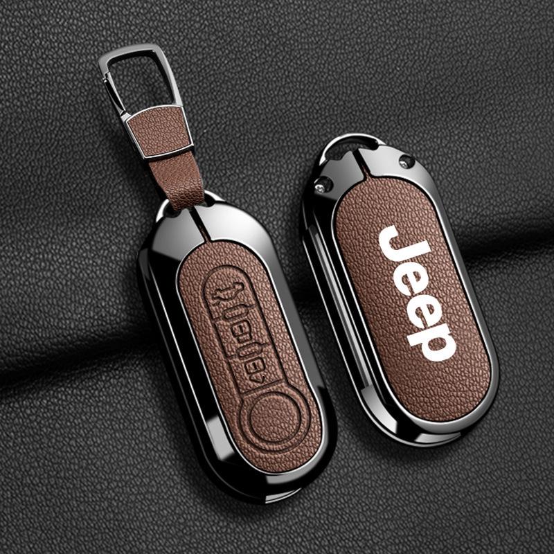 Compatible Jeep Key Case for Compass, Renegade, Cherokee, Grand Commander, Grand Cherokee