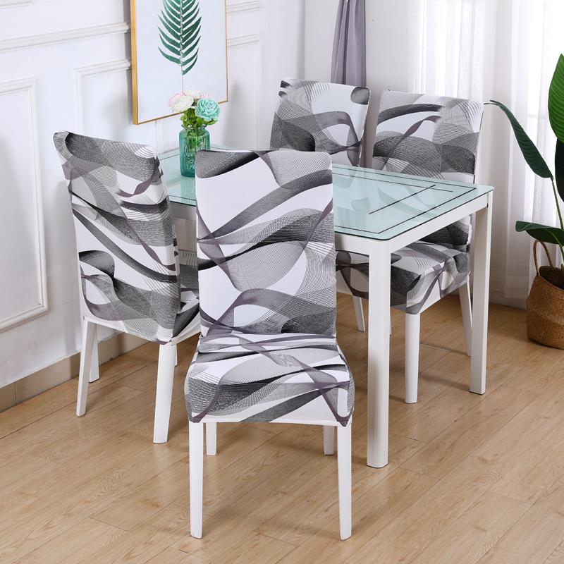 Boho-Muster bedruckter Stretch-Stuhlbezug für Esszimmer, Büro, Bankettstuhl-Schutz, elastisches Material, Sesselbezug