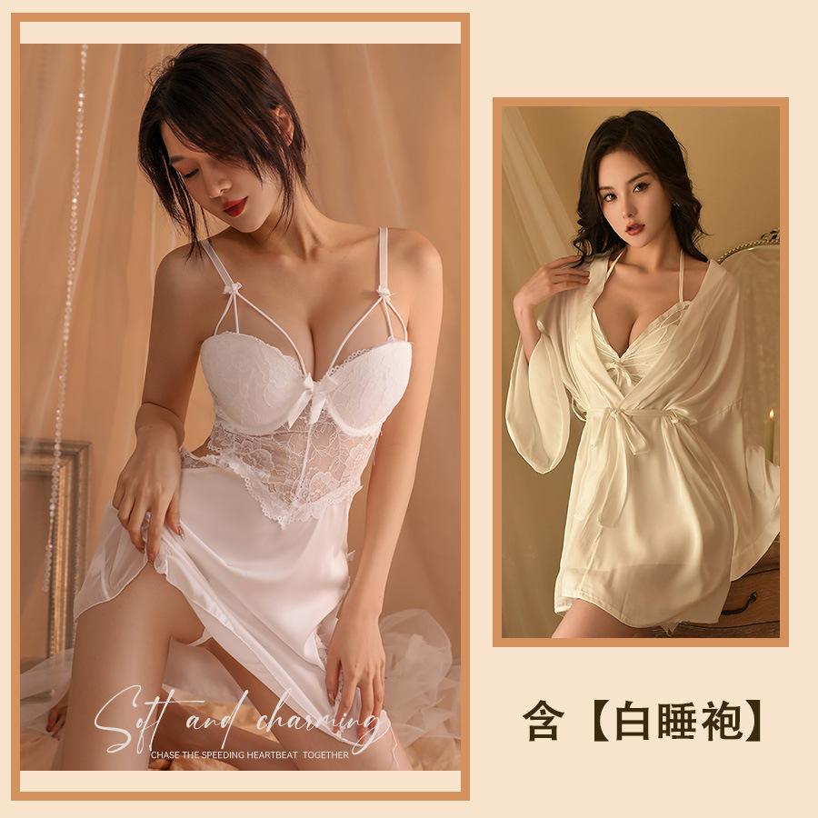 Sex Underwear Passion Suspenders Sexy Pajamas Small Fresh Mesh Transparent Temptation Lace Loungewear Set