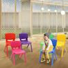 6 Pack Stackable Kids Plastic Chairs Multicolor Classroom Preschool Daycare Children School Chairs 220lbs