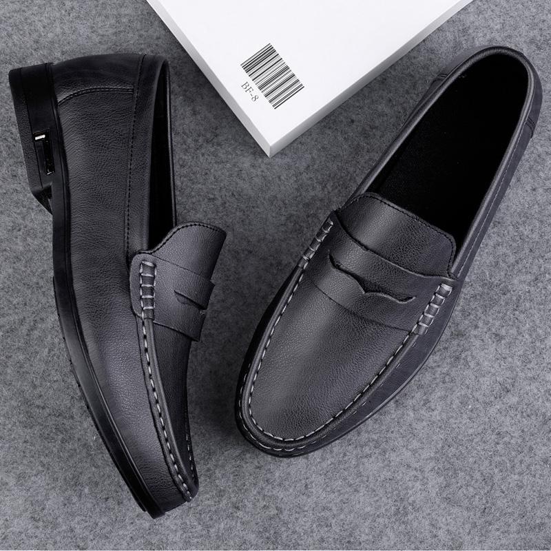 Fashion Man Casual Shoes Comfy Leather Men's Loafers Slip-On Mocasines Breathable Driving Shoes Handmade Leisure Walk Footwear