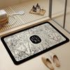 Bathroom Mats Cream Wind Diatom Mud Absorbent Pad Bathroom Entrance Mat Bathroom Toilet Quick-Drying Non Slip Carpet