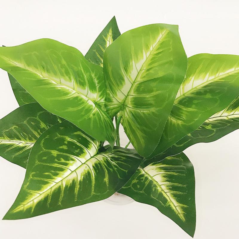 Kunstig skilpaddeblad Høygradig simulering av falske blomster 18 gafler Skilpaddeblad Kreativ simuleringsplantevegg Potteplante