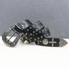 Crocodile Pattern American Western Rivet Cross Skull Rivet Strap Punk Men's Belt Women