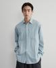 Le Mad One Pocket Normal Striped Shirt - Blue