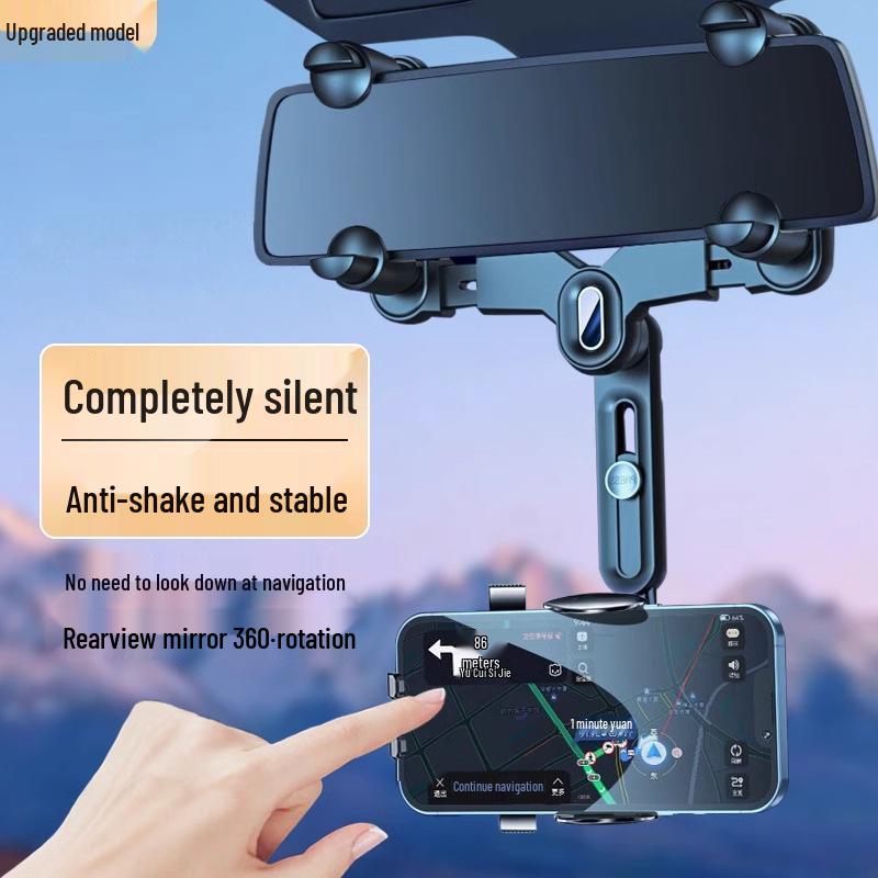2023 Anti-Shake Rearview Mirror Phone Holder for In-Car Navigation
