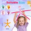 Giraffe Sensory Travel Toys 4Pcs Suction Airplane Autism Pop Tube Fidget Toys Autistic Easter Basket Stocking Stuffer Gift