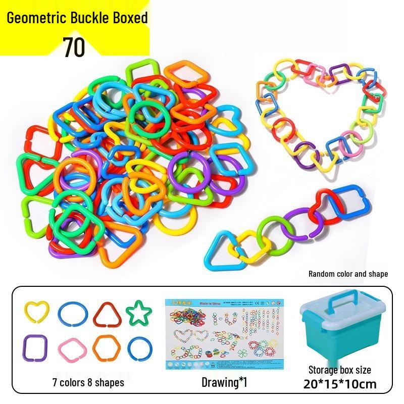 Geometric Link Building Blocks: Small-Sized Intellectual Development Toy for Kids