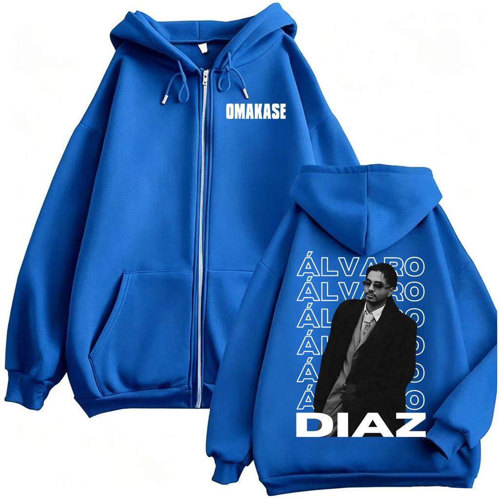 Omakase Alvaro Diaz Album Tour Zipper Hoodies Men's Harajuku Streetwear Jacket Sweatshirt Coats Hoodie