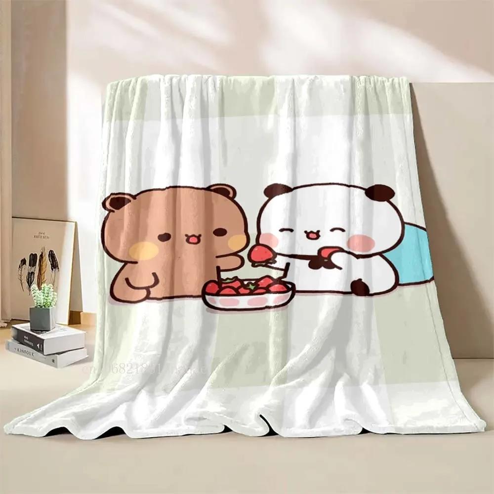 Cartoon Print Bubu And Dudu Soft Plush Flannel Blanket Living Room Bedroom Bed Couch Picnic Blanket