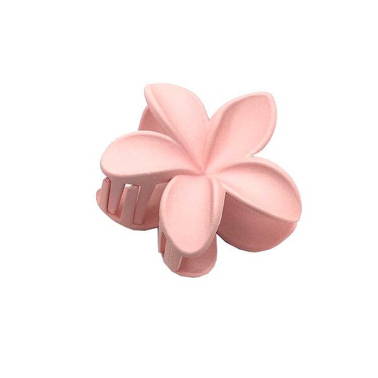 Matte Flower Hair Claw: Five-Petal Clip for Updo & Ponytail
