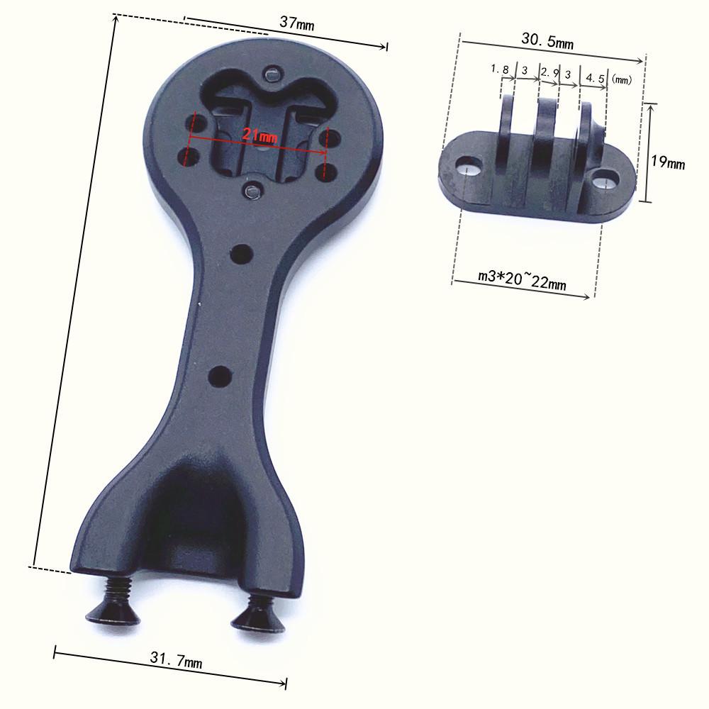 Aluminum Alloy Bike Mount for 360 GoPro, Seat/Headlight Adapter, Horizontal Underslung Base