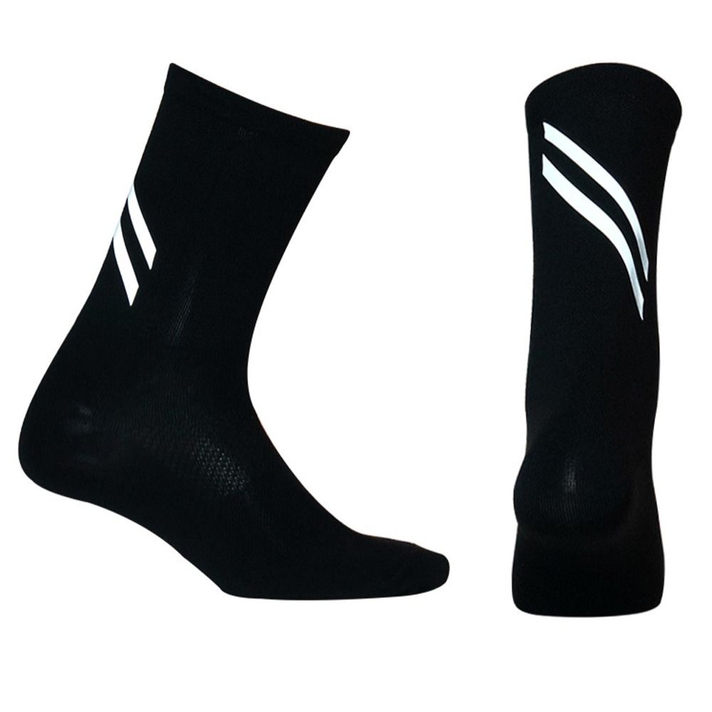 

1 пара дышащих светоотражающих спортивных носков светоотражающие спортивные носки средней длины для гонок чёрный