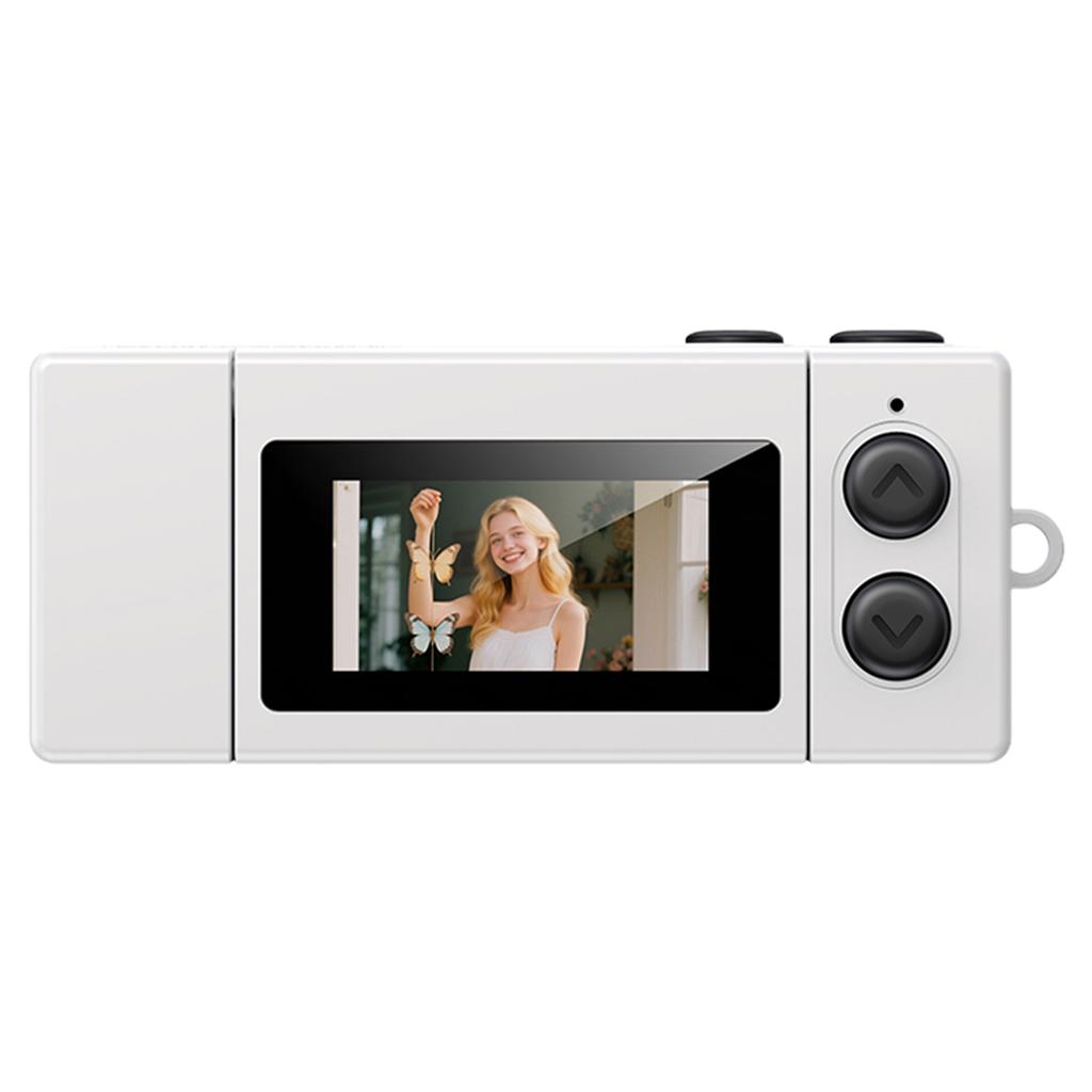 LK030 Thumb Keychain Camera 180° Flip Selfie Screen with Flashlight Multiple Filters Very Small Camcorder Audio Video Recorder