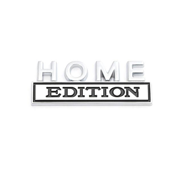 1Pc 3D Metal Home Edition Logo Car Front Grille Badge Side Fender Rear Trunk Emblem Sticker Decal