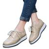 Large Size Wedge Heel Single Shoes Women's Brock Carved Leather Shoes College Style Lace-up Small Leather Shoes Leather Women's Shoes