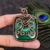 Natural Malachite Gemstone Handmade Copper Wire Wrap Gift Pendant 2.80 y5K16