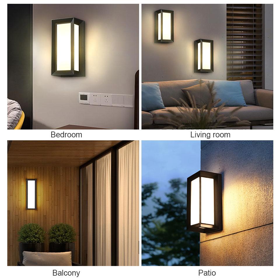 LED Wall Lamp  Indoor Outdoor 16W-30W AC85-265V ABS Waterproof Led Lights Modern Home Appliance For Home Living Room Porch